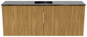 Mondiaz Joya DLux 100cm toiletmeubel oak met wastafel faye midden 1 kraangat lava