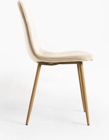 Set 4 Teok Fluwelen Stoelen