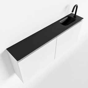 Mondiaz Ture 120cm toiletmeubel talc met wastafel urban rechts 1 kraangat