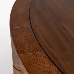 Zuiver Storm Walnut Ronde Eettafel Walnoot - 128 X 128cm.