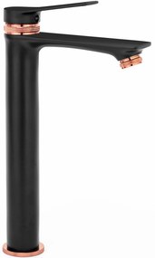 Wastafelkraan Rea Viral Black Rose Gold High