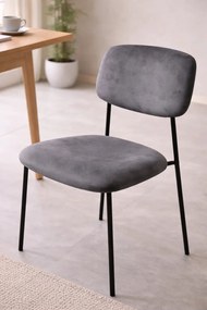 Vius stoel van zwart fluweel