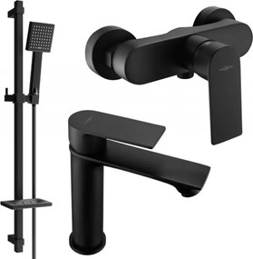 Mexen Royo DQ45 douchepakket, zwart - 72204DQ45-70