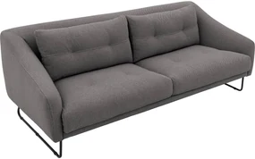 Goossens Excellent Bank Gs-2105 grijs, stof, 3-zits, elegant chic