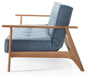 Innovation Living Splitback Frej Natural Design Slaapbank Met Eiken Armleuningen