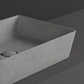 Rak Skin rechthoekige waskom 50x36cm grijs beton