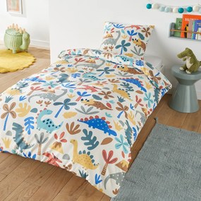 Bedset in recycled microvezel, vierkante kussensloop