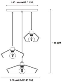 Lucide Yunkai hanglamp 3x E27 rotan