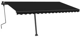 vidaXL Luifel vrijstaand handmatig uittrekbaar 450x350 cm antraciet