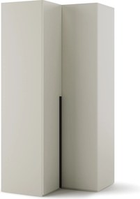 Hoekkledingkast Evareve 100, Lichtbruin, 216x100x100cm, 108 kg, Kledingkast deuren: Met scharnieren
