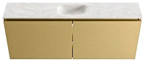 Mondiaz Ture DLux toiletmeubel 120cm oro met wastafel ostra midden zonder kraangat