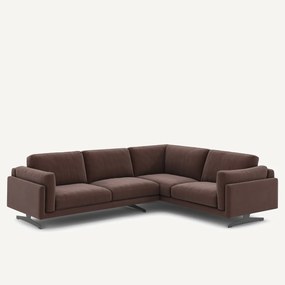 Hoekbank in fluweel linnen, César