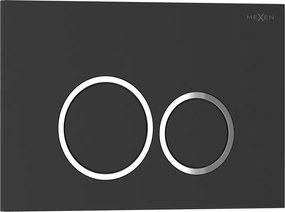 Mexen Tex 01 spoelknop, zwart mat - 6101-02