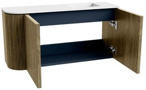 Mondiaz Joya 80cm toiletmeubel ronding links dusk met wastafel faye rechts 1 kraangat talc