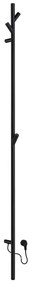 Smedbo Dry Handdoekradiator - 10.7x172x8cm - ophangen - RVS Mat Zwart FB710