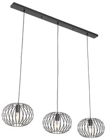 Eettafel / Eetkamer Design hanglamp zwart 3-lichts - Johanna Design E27 Binnenverlichting Lamp