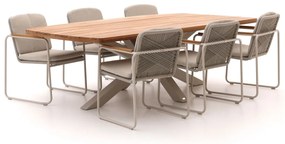 + 15% kassakorting | Diningset Bellagio  | 6 personen teakhout | Tuinset stapelbaar | 7-delig | Kees Smit Tuinmeubelen