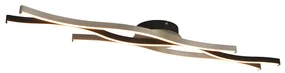 Design plafondlamp zwart met zilver incl. LED dimbaar - Blaze Design Binnenverlichting Lamp