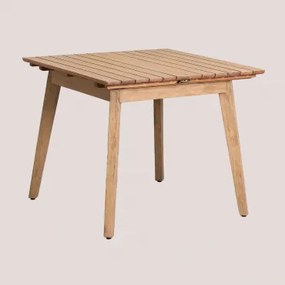 Uittrekbare Tuintafel 90-150x90 Cm In Hout Naele Natuurlijk Hout - Sklum