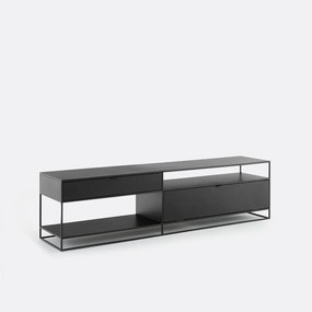 Tv-meubel, staal, breedte 200 cm, MIVA
