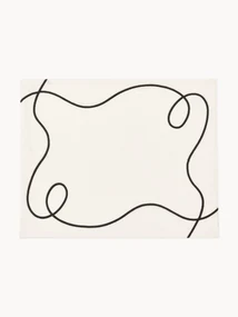 Placemats Sue met abstracte borduurwerk, 2 stuks