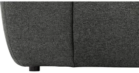 Goossens Excellent Bank Kubus - 30 X 30 Cm Stiksel zwart, stof, 1,5-zits, modern design met chaise longue rechts