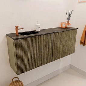 Mondiaz Joya DLux 100cm toiletmeubel dusk met wastafel faye links 1 kraangat lava