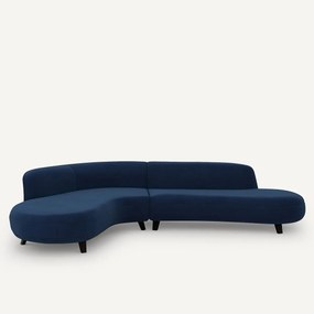 Fluwelen hoekbank, Rosebury, ontwerp Emmanuel Gallina