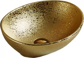 Mexen Elza opbouw wastafel 40 x 33 cm, goud - 21014050