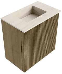 Mondiaz Joya DLux 40cm toiletmeubel dusk met wastafel faye midden zonder kraangat meli