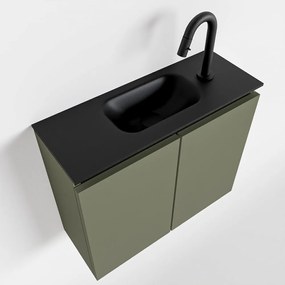 Mondiaz Ture 60cm toiletmeubel army met wastafel urban midden 1 kraangat