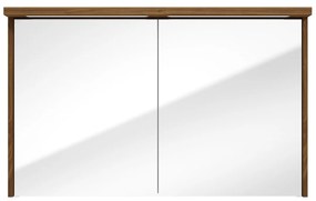 Fontana Grado spiegelkast met verlichting 100cm 2 deuren walnoot