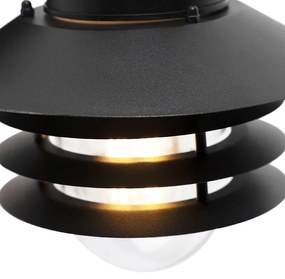 Moderne buitenwandlamp zwart IP44 - Prato Down Modern E27 IP44 Buitenverlichting rond