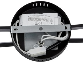 Design plafondlamp mat zwart 65 cm 3-staps dimbaar 2-lichts - Pepe