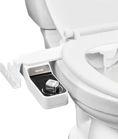 VEVOR Bidet Toiletbevestiging 7 mm Ultradunne Toiletzitting met 2 intrekbare sproeiers en instelbare waterdruk, Niet-elektrische koudwatersproeier voor voor- en achterwaterreiniging