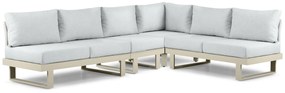 Hoek loungeset 6 personen Aluminium Taupe Lifestyle Garden Furniture Lorenzo