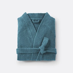Badjas in badstof, kimono kraag, 450g/m², Haxel