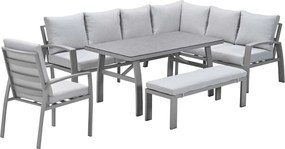 Garden Impressions Cameron lounge dining set 5-delig rechts - taupe