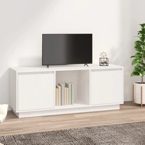 vidaXL Tv-meubel 110,5x35x44 cm massief grenenhout wit