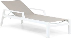 Lifestyle Garden Furniture Licata Ligbed Verstelbaar Aluminium/Textileen /Aluminium/textileen Wit