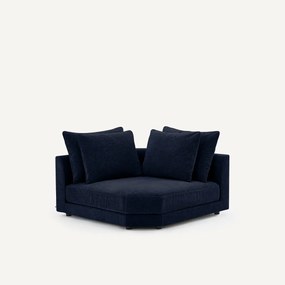 Modulair hoekbank in chenille fluweel, TIBERIO