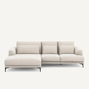 XL hoekbank met longchair, links, in gemêleerd canvas, MARSILE