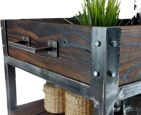 CHYRKA® Serveerwagen TRUSKAWETZ trolley keukenwagen keukenwagen keukenwagen naturel
