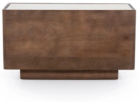 Eleonora Hazel Bijzettafel Donker Hout En Marmer - 35 X 79cm.