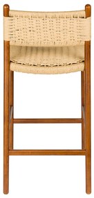 Dutchbone Cecile Houten Frame Barkruk Walnut