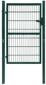vidaXL Poort dubbelstaafmat (enkel) 106x190 cm groen