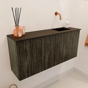 Mondiaz Joya 90cm toiletmeubel shadow met wastafel faye rechts zonder kraangat urban