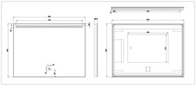 Mueller Ambi LED 80x60cm spiegel inclusief spiegelverwarming