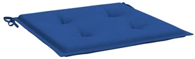 vidaXL Tuinstoelkussens 4 st 40x40x3 cm stof koningsblauw