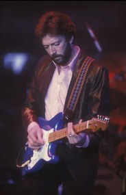 Foto British guitarist, singer and songwriter Eric Clapton, Rome, Palaeur, 1987